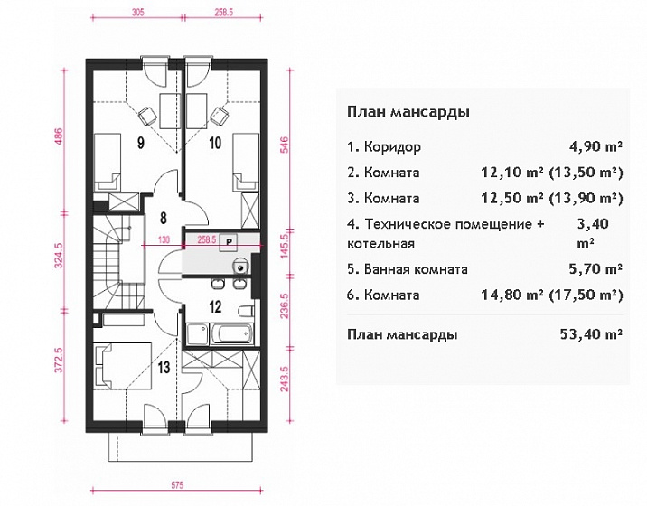 Дуплекс из арболита 95336